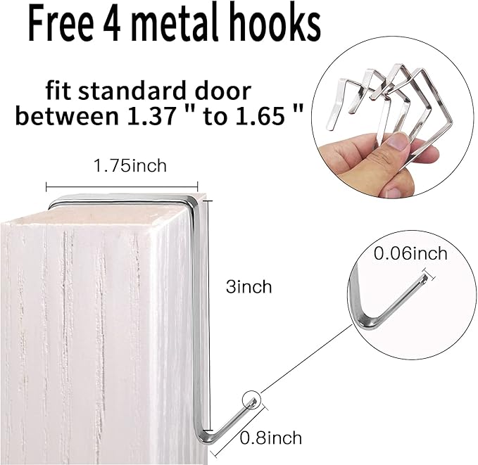 2 Pack Extra Large Hanging Crystal Clear Over Door Shoe Organizers, Closet Shoe - Image 6