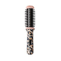 CALISTA GoGo Mini Heated Round Brush | Curl, Touch-Up, De-Frizz, Smooth, and Style Hair with Mini 7” Styling Tool | Heats to 365°F | Perfect Travel Tool | Dual Voltage (Cheetah)