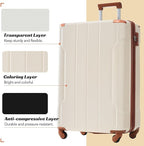 Merax Luggage Set 3 Piece Carry on Luggage, Lightweight Durable Spinner Suitcase - Image 8