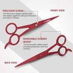 Utopia Care Hair Cutting and Hairdressing Scissors 6.5 Inch, Premium Stainless Steel Shears with Smooth Razor and Sharp Edge Blades for Salons, Men, Women and Kids, Red