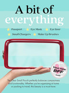 Clear Makeup Bag Zipper Pouch, Transparent Cosmetic Case Organizer, TSA - Image 3