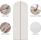 Zilink 65'' Dress Bags for Gowns Long Clear Garment Bags for Hanging Clothes - Image 4