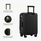 LEVEL8 Grace Carry On Luggage Airline Approved, 20 Inch Expandable Hardside - Image 9
