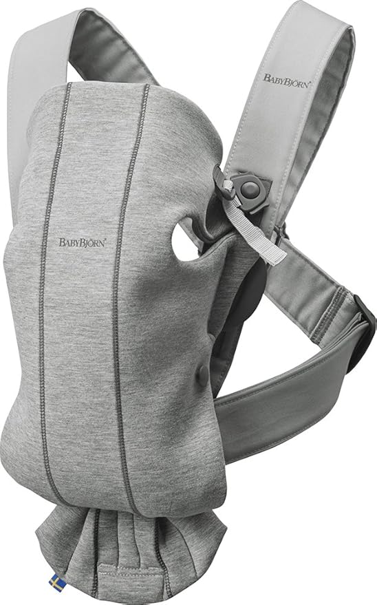 BabyBjörn Baby Carrier Mini, Light Gray, 3D Jersey | Infant Carrier, Easy-to-Use by BabyBj%C3%B6rn