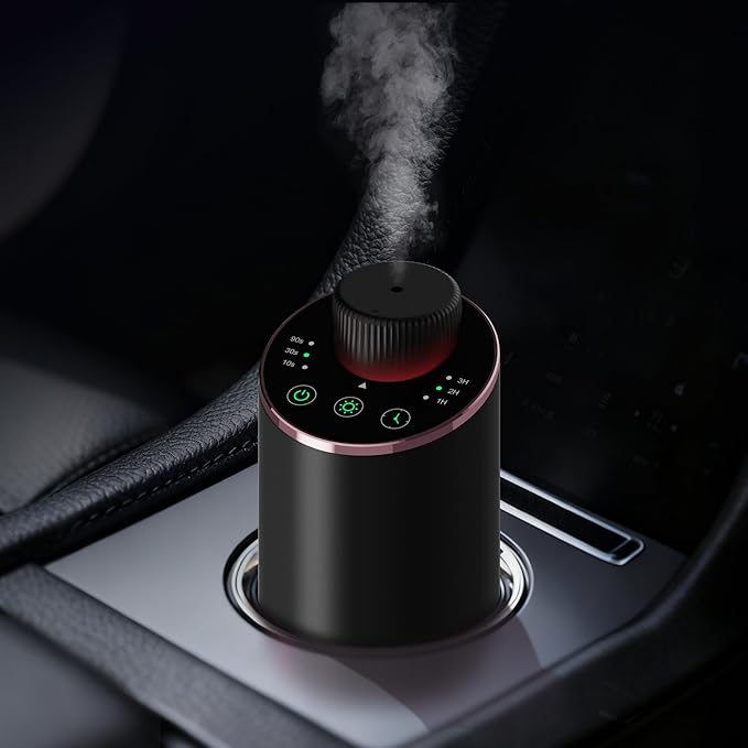 Waterless Essential Oil Diffuser Aromatherapy Scent Diffusers for Home Large Room, Bedroom, Car, Office, Desk, Battery Operated Mini Portable Air Freshener, 3 Countdown Timers & 3 Mist Levels