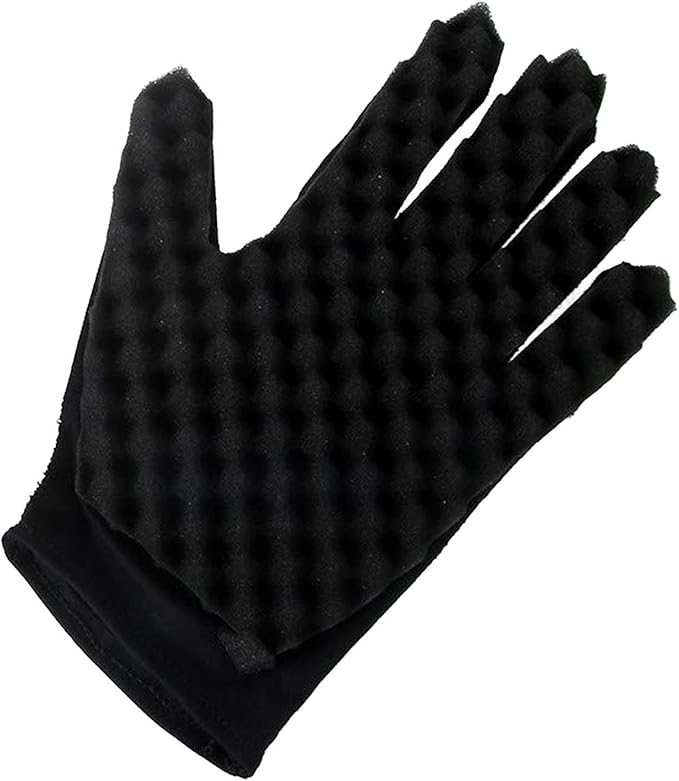 Magic Curly Sponge Gloves, Xafissy Hair Curl Sponge Gloves Hair Styling Tool Twist Brush Glove for Curly Hair Styling Care