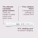 Mane Curl Crush Hair Kit - 1.25" Curling Wand Styling Attachment + Power Bottom Base for Hair Styling Attachments - Designed with Dual Voltage for Travel (2 Count)