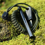 4" Survival Ferro Rod Drilled Flint Fire Starter and Striker Kit