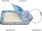 Blue Gold Marble 2 Pack Luggage Tag - Image 2