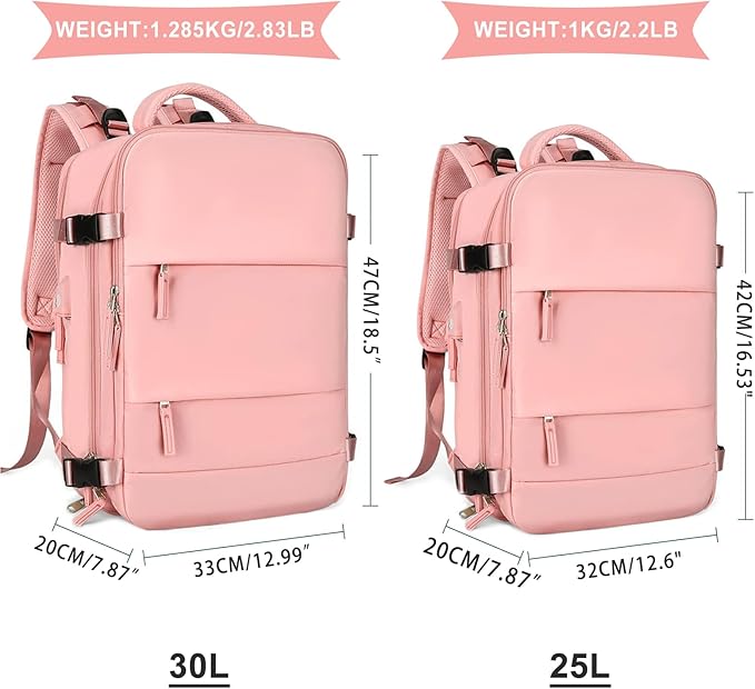 coowoz Large Travel Backpack For Women Men, Carry On Backpack Flight Approved - Image 3