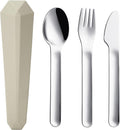 DEVICO Travel Utensils with Case, Reusable Camping Silverware Cutlery, 18/8 by DEVICO