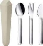 DEVICO Travel Utensils with Case, Reusable Camping Silverware Cutlery, 18/8 by DEVICO