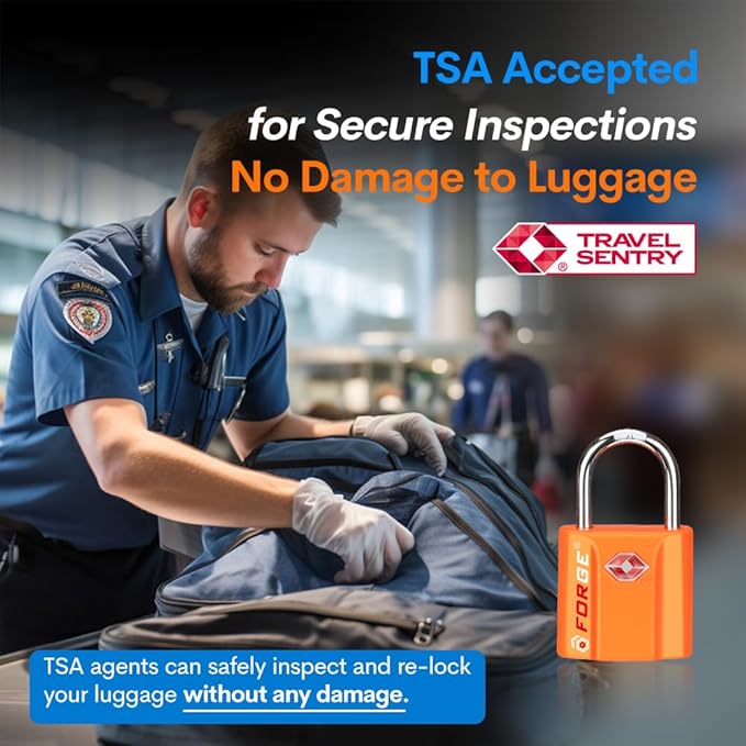 TSA Approved Luggage Locks, Ultra-Secure Dimple Key Travel Locks - Image 2