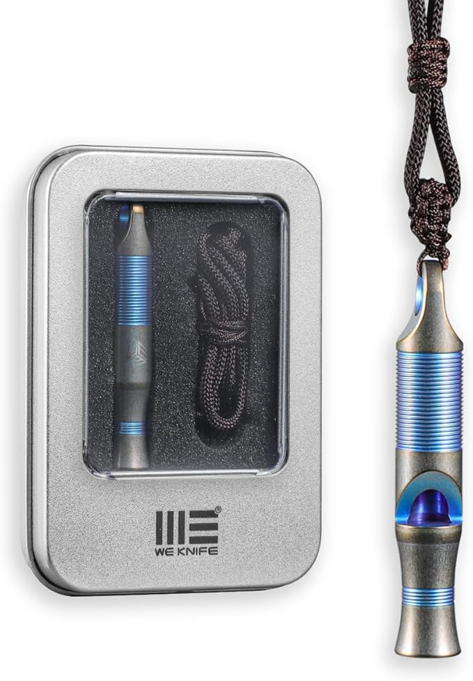 WeKnife Emergency Whistle Survival Loud, Titanium Outdoor Safety Whistle by WeKnife