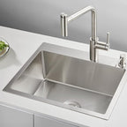 POPFLY 20×16 inch Drop In Kitchen Sink, 18 Gauge Stainless Steel Overmount - Image 2