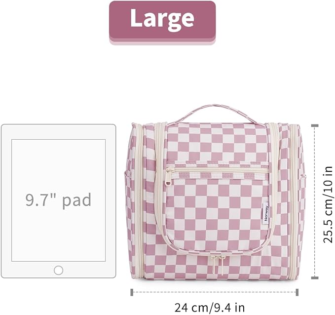Narwey Checked Hanging Travel Toiletry Bag - Image 7