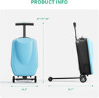 Scooter Hardshell Kids' Luggage, Foldable Carry on Kids Suitcase - Image 7