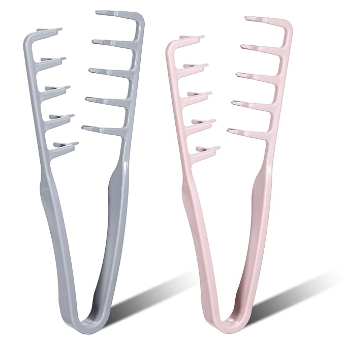 2 Pcs Texture Comb Volumizing Wide-Tooth Hair Styling Comb Men's Fluffy Texture Styling Combs Fringe Parting Brush with Textured Grip Hair Stylings Appliances for Women Men Most Hairtypes