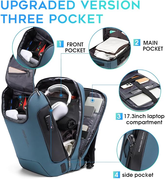 BANGE Anti-Theft Travel Backpack, Waterproof Fashion Work Backpacks, High Tech - Image 2