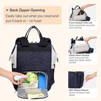 BabbleRoo Diaper Bag Backpack, Unisex Stylish Travel Back Pack Nappy - Image 5