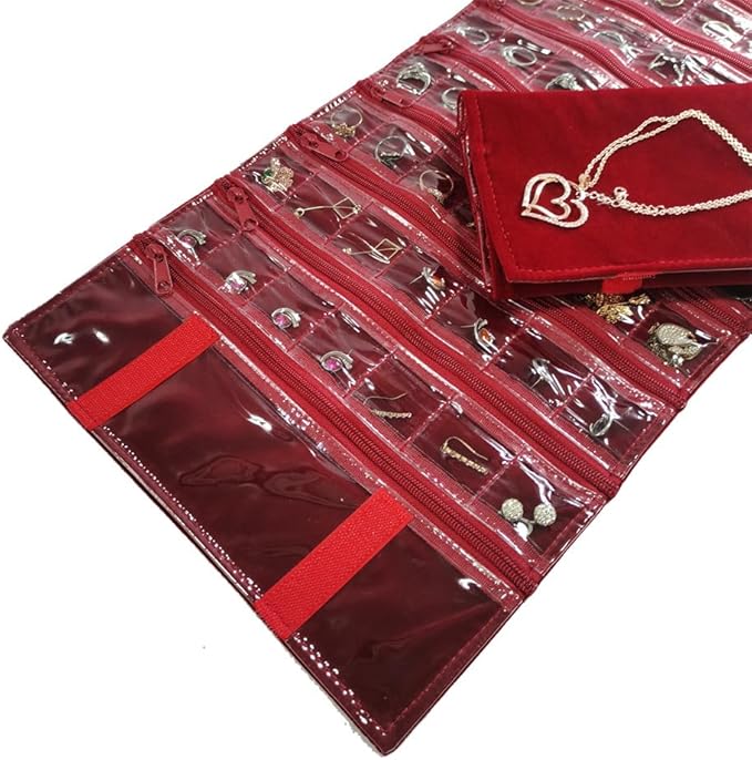 Travel Jewelry Roll Bag Portable Organizer Pouch - Image 6