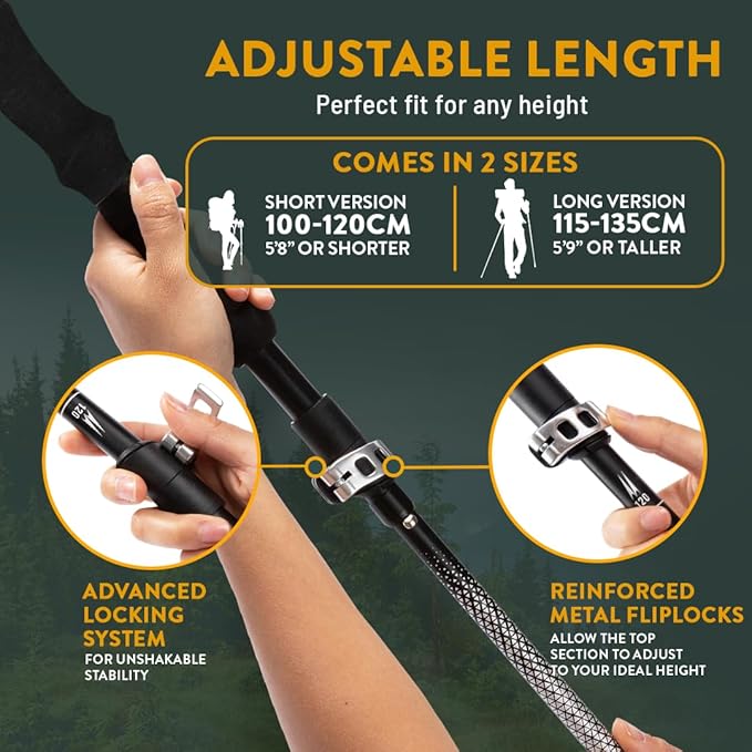 Premium Foldable Hiking Poles by USA Brand - Image 4