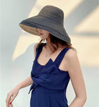 Women Wide Brim Sun Hats Metal Wired Edge Summer UV Protection Beach Fishing Hat - Image 8