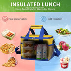 iknoe Large Foldable Cooler Bag, 8.5L Insulated Lunch Bag, Leakproof Lunch - Image 2