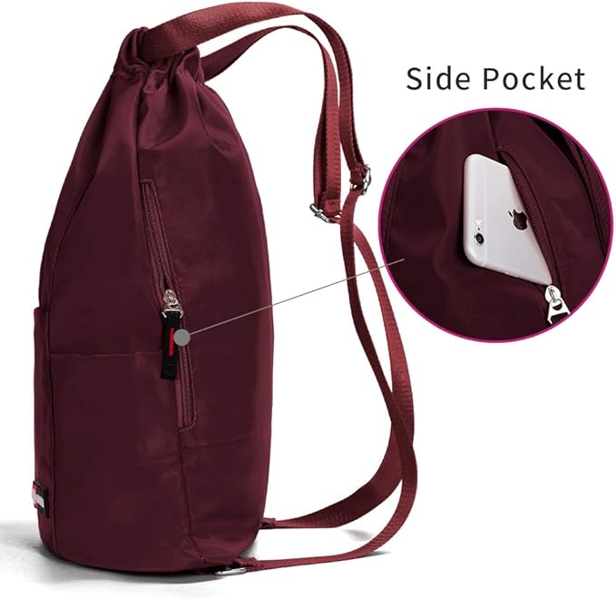 ZOORON Waterproof Drawstring Gym Backpack Bag - Image 2