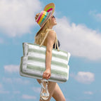 Becokan Beach Bags for Women Large Waterproof Beach Tote Bag Zipper Beach Bags - Image 6