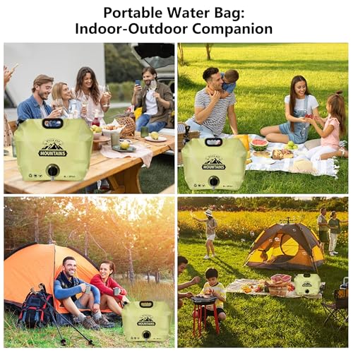 Camping Water Container (BEIGE&GREEN)