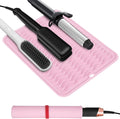 Quccefods Heat Resistant Mat Oversize Curling Iron Mat Silicone Hot Hair Tools Mat for Hair Straightener,Flat Irons,Hair Styling Tools Countertop protection Portable Travel Mat 14.2" x 11"