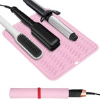 Quccefods Heat Resistant Mat Oversize Curling Iron Mat Silicone Hot Hair Tools Mat for Hair Straightener,Flat Irons,Hair Styling Tools Countertop protection Portable Travel Mat 14.2" x 11"