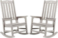 Psilvam Oversized Outdoor Rocking Chair Set of 2, Porch Rocker by PsilvamGardenFurniture