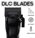 Supreme Trimmer Darkstar 72 Clipper with Magnetic Vector Motor | 180 Min Run Time, 9000 RPM Barber Hair Clipper | Low Noise, Professional Clipper DLC Blades | STC72