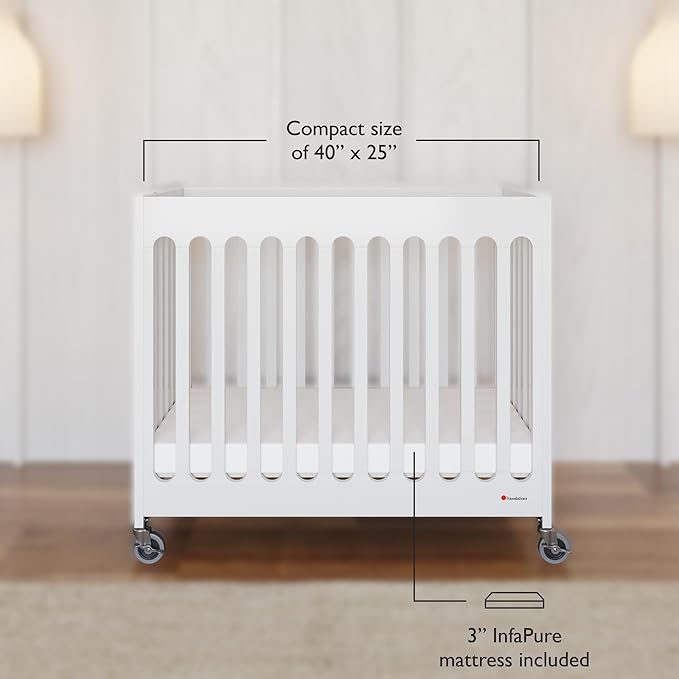 Foundations Boutique Folding Mini Baby Crib - Image 2