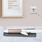 Silicone Heat Resistant Mat for Hair Iron, 11 x 5 inch, Grey, 1 Pack