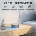 Sound Machine Night Light White Noise Machine 30 Non Looping Sounds 12 Lights 5 - Image 2
