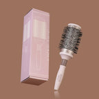 Fast Dry Round Brush with Ceramic Ion Thermal Barrel and Nylon Bristles,Argan oil Round Hair Brush for Blow Drying,Styling,Curling,Straightening, for All Hair Types-53mm