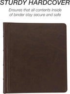 Samsill Vintage Leather 3 Ring Binder, Professional Organizer, 1 Inch Round Ring - Image 5