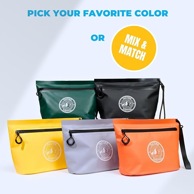 3-Pack Tactiko Heavy-Duty Splash Water Resistant Zipper Pouches - 3 L Hold-All - Image 8