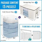 Cube Vacuum Storage Bags, Space Saver Bags, Decorative Totes - Image 6