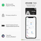 ATUVOS Wallet Tracker Finder Card, Ultra-Thin 1.6mm & 3-Year Battery, Smart - Image 2