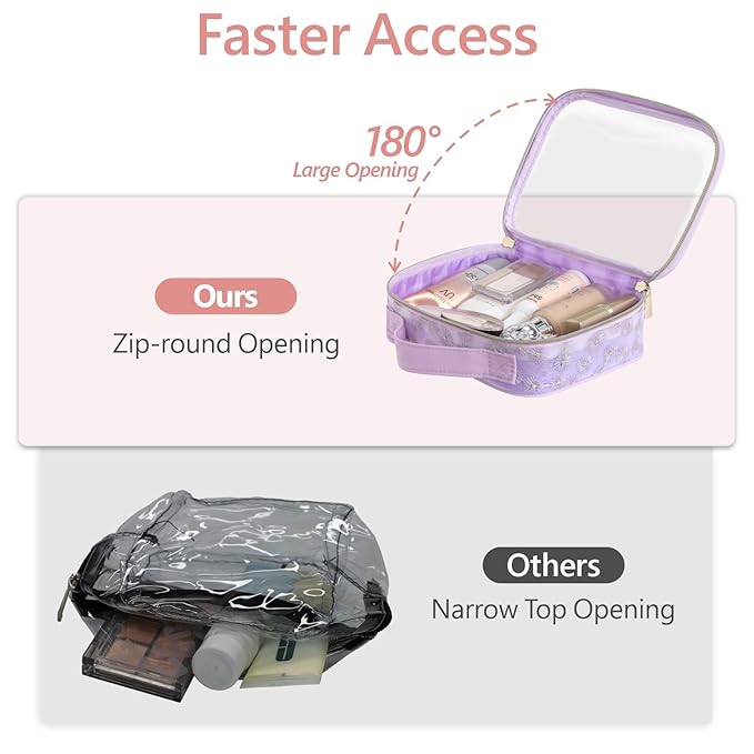 PACKISM Floral Texture Lace TSA Approved Toiletry Bag - Image 5