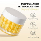 Deep Collagen Retinol Capsule Cream, 1.76 fl.oz - Golden Face & Neck Moisturizer with Hyaluronic Acid, Firming Hydrating Smoothing for All Skin Types