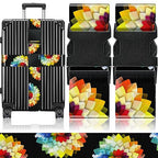 Luggage Straps for Suitcases Travel Belt Accessories Luggage Connector Identifiers Over Handle with Buckle Unique Nylon Adjustable Strap for Sleeping Bag Car Seat Colorful Flower (Colorful Flower)