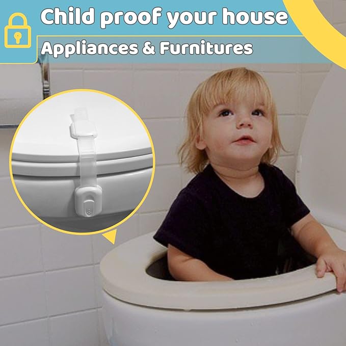 4our Kiddies 14 Pack Baby Proof Cabinet Latches, Childproof Drawer Latches - Image 8