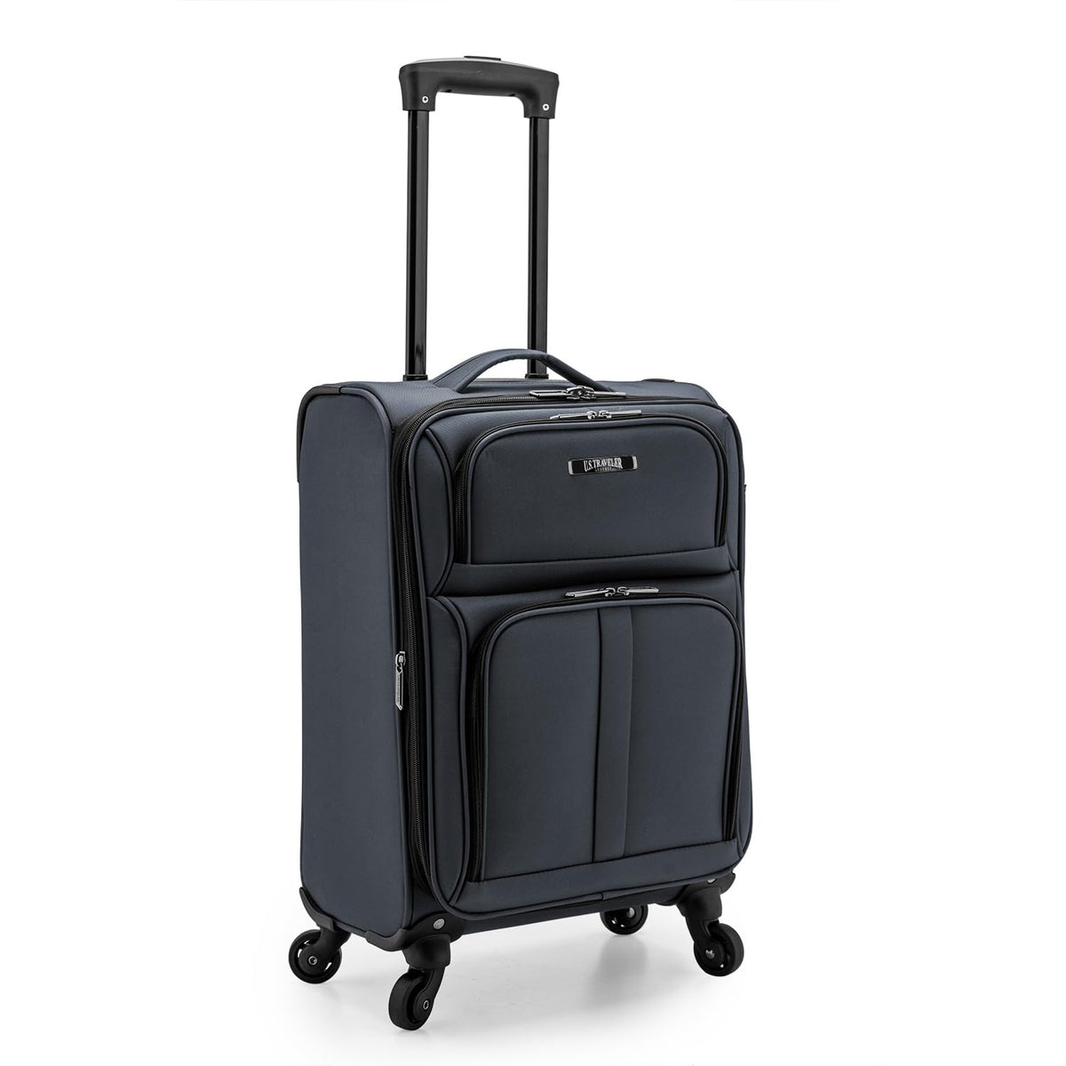 Anzio Softside Expandable Luggage with Spinner Wheels (Dark Grey / 22-Inch Carry-on)