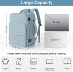 Travel laptop Backpack for Women, Personal Item Size Flight Approved, 16 Inch - Image 8