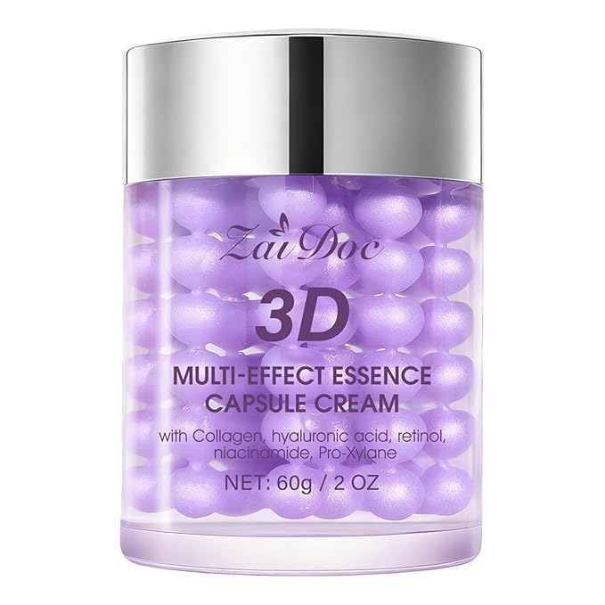 Essence Capsule Cream, for Firms, Lifts, Smooths Skin, Multi-Effect Anti-Aging Moisturizer with Collagen, Hyaluronic Acid, 2 oz (1)